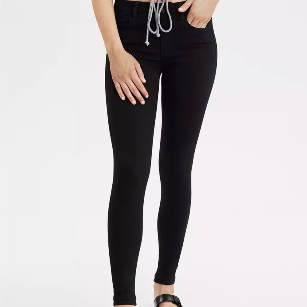 AE Black low rise Jeggings